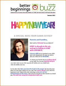 Cover Image: Better Beginnings Buzz for Families Jan 2021