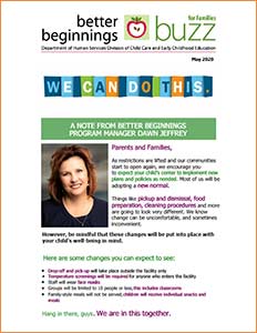Cover Image: Better Beginnings Buzz for Families May 2020
