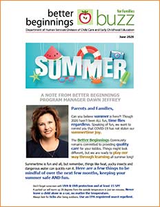 Cover Image: Better Beginnings Buzz for Families Jun 2020