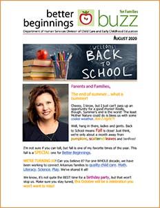 Cover Image: Better Beginnings Buzz for Families Aug 2020
