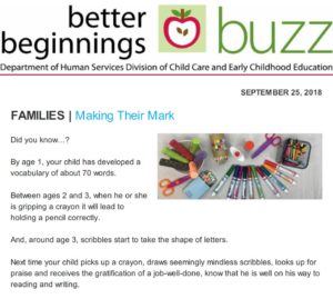 Cover Image: Better Beginnings Buzz Sep 2018