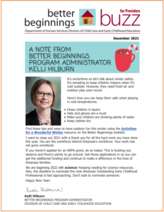 Cover Image: Better Beginnings Buzz for Providers Dec 2021