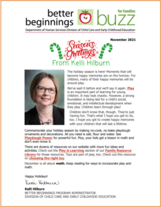 Cover Image: Better Beginnings Buzz for Families Nov 2021
