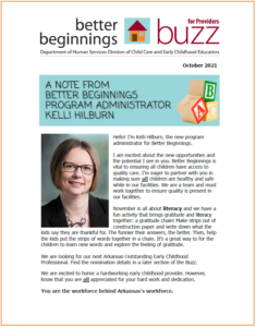 Cover Image: Better Beginnings Buzz for Providers Oct 2021